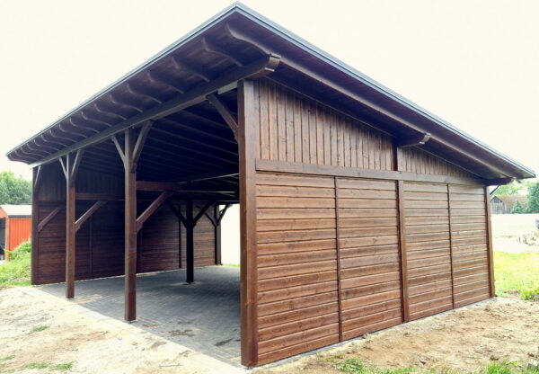 Holzcarport mit einseitigem Dach 6×10