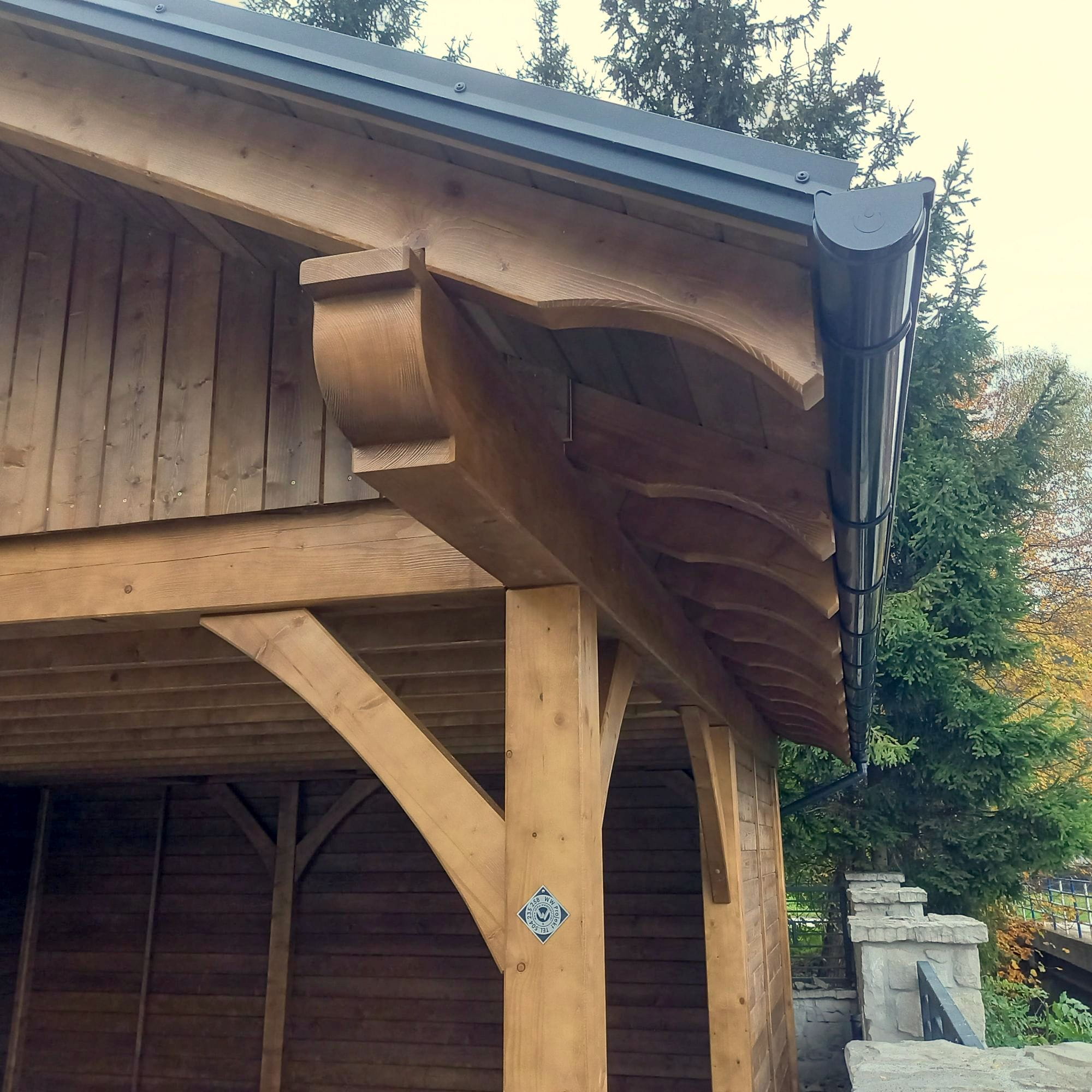 Holzcarport mit Satteldach 5,5 × 7,5, für zwei Autos – Bild 6