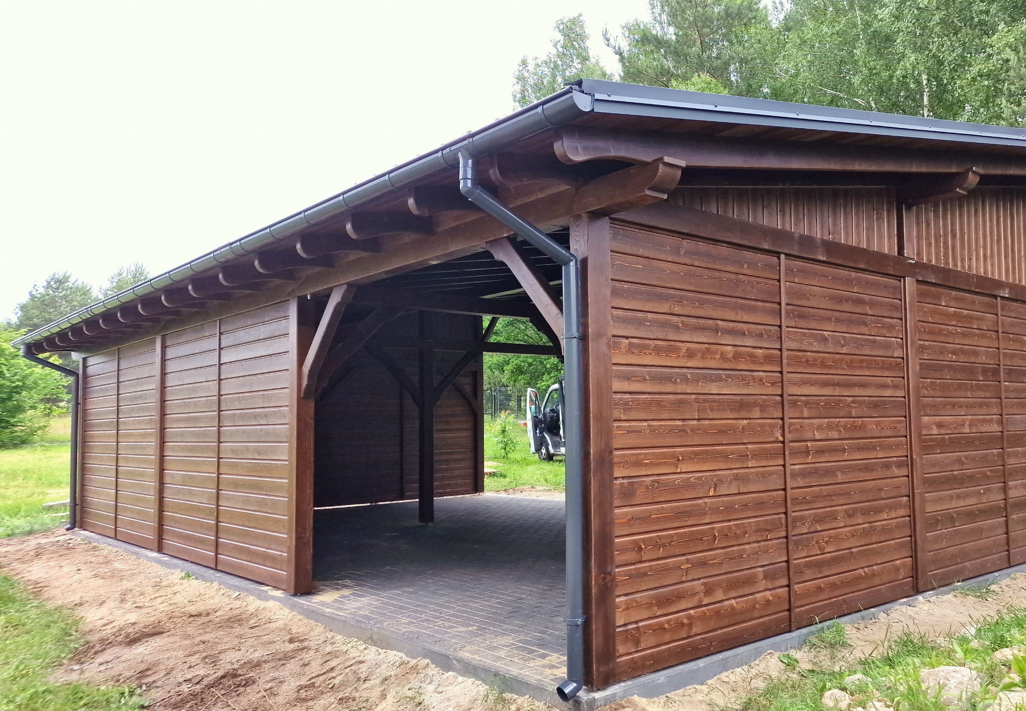 Holzcarport mit einseitigem Dach 6×10 – Bild 3