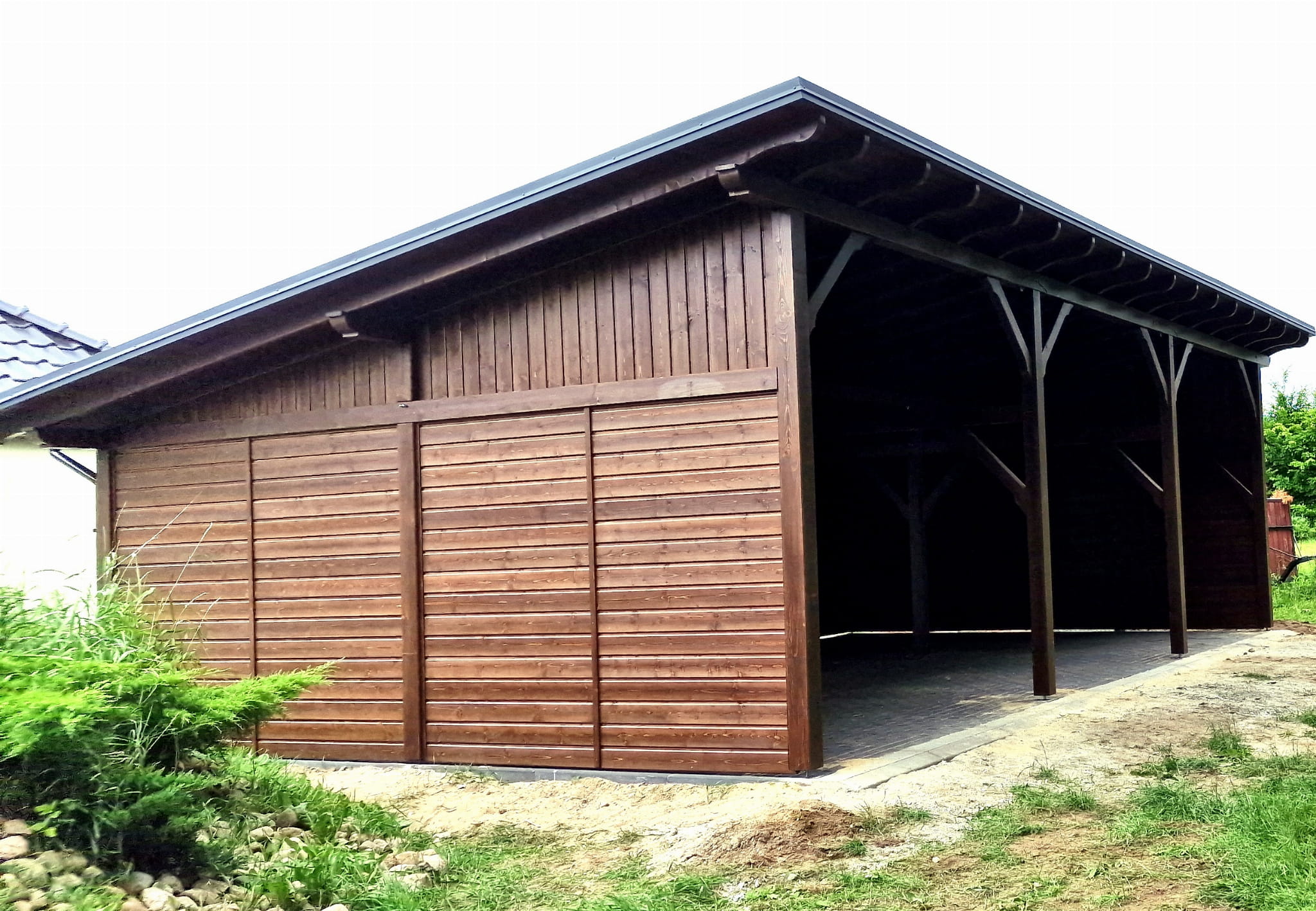 Holzcarport mit einseitigem Dach 6×10 – Bild 2