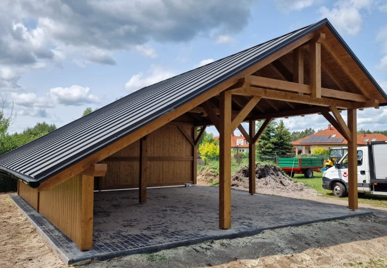 Holzcarport mit Satteldach 6,5×7,5 – Bild 3