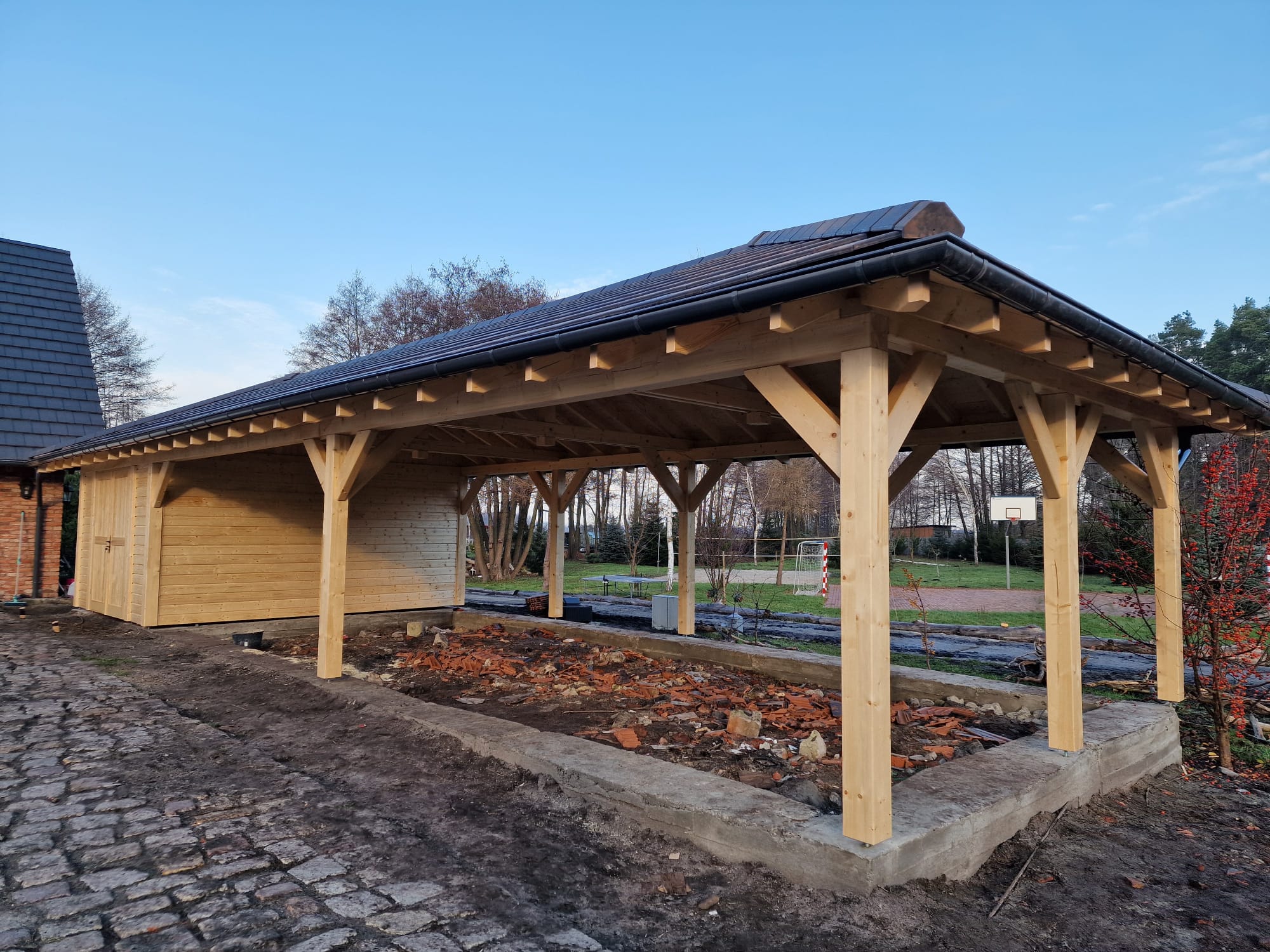 Holzcarport 5x15 mit Abstellraum – Bild 3