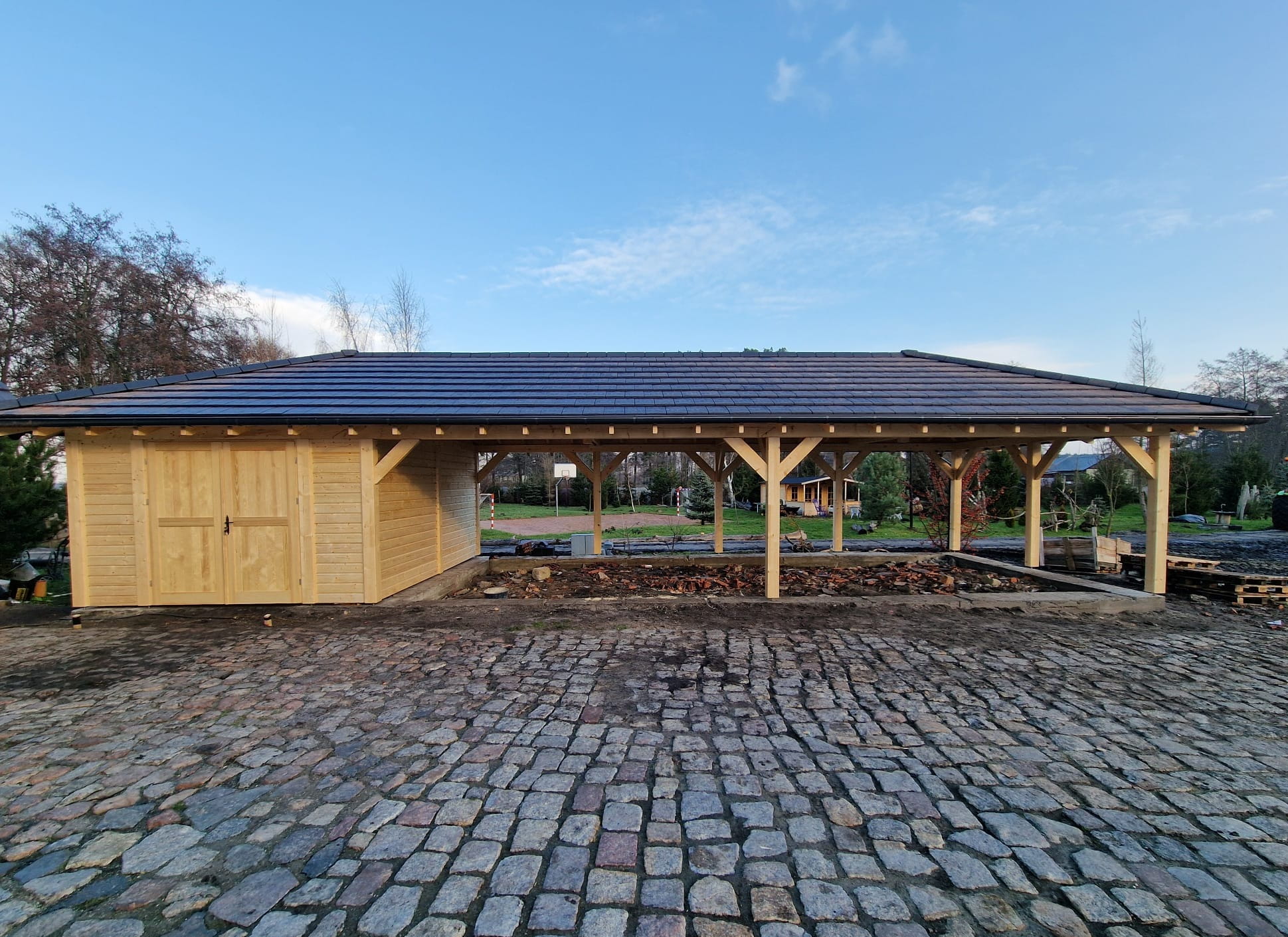 Holzcarport 5x15 mit Abstellraum – Bild 2