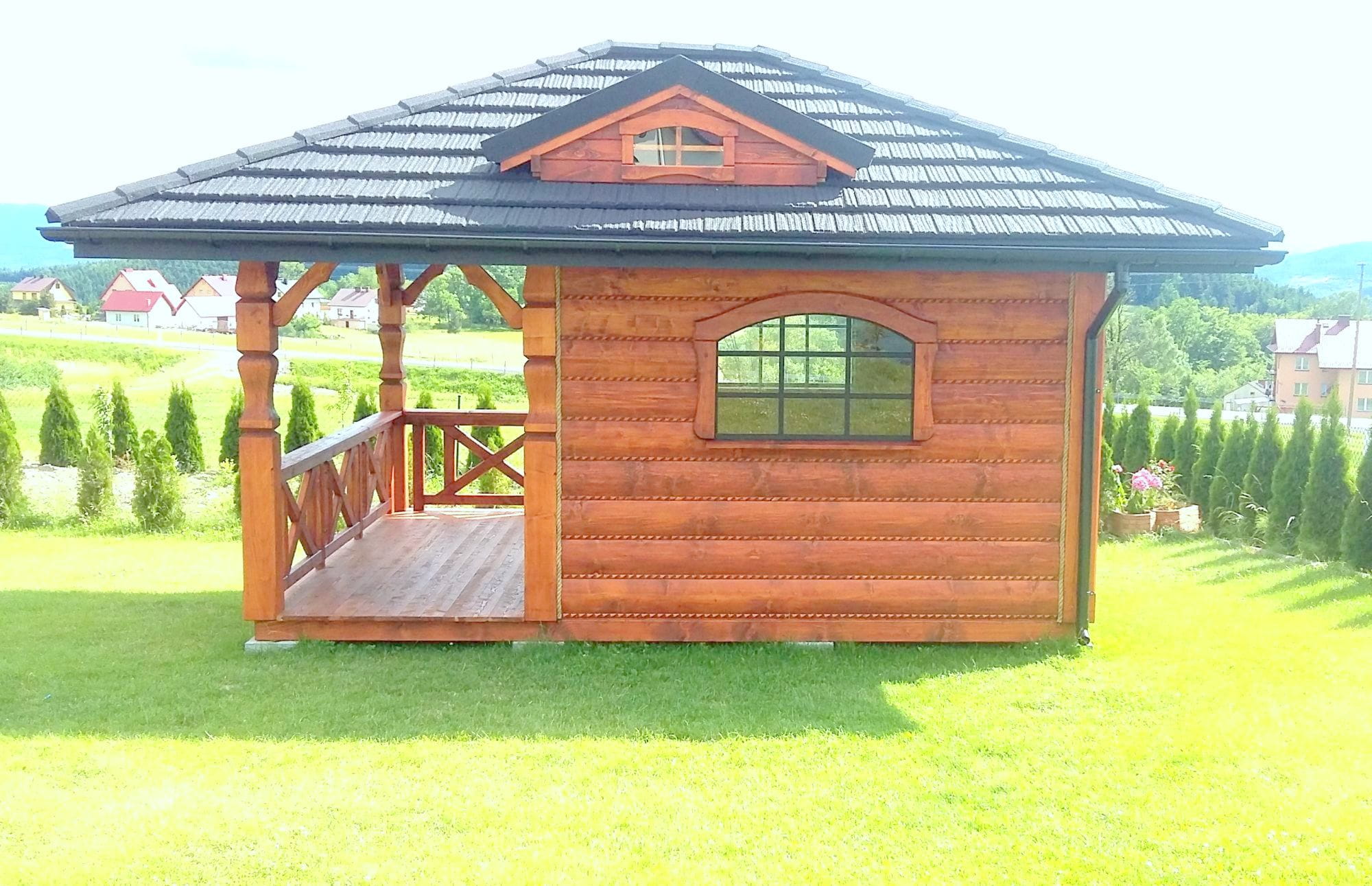 Holzlaube 5×4 m – moderne und solide Gartenkonstruktion – Bild 3