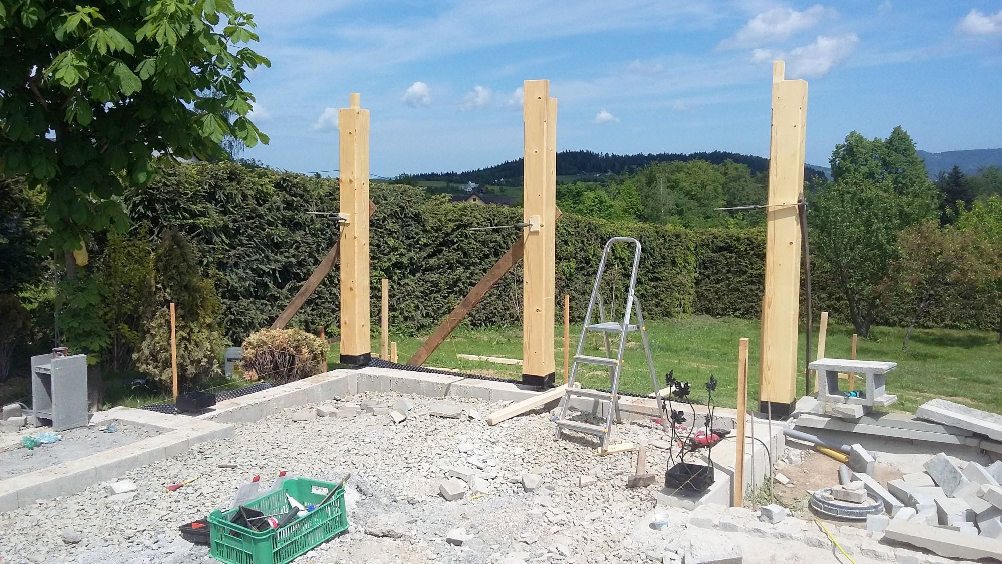 Geschnitzte Gartenlaube 6×4 m – klassische Gartenlaube mit Satteldach – Bild 17