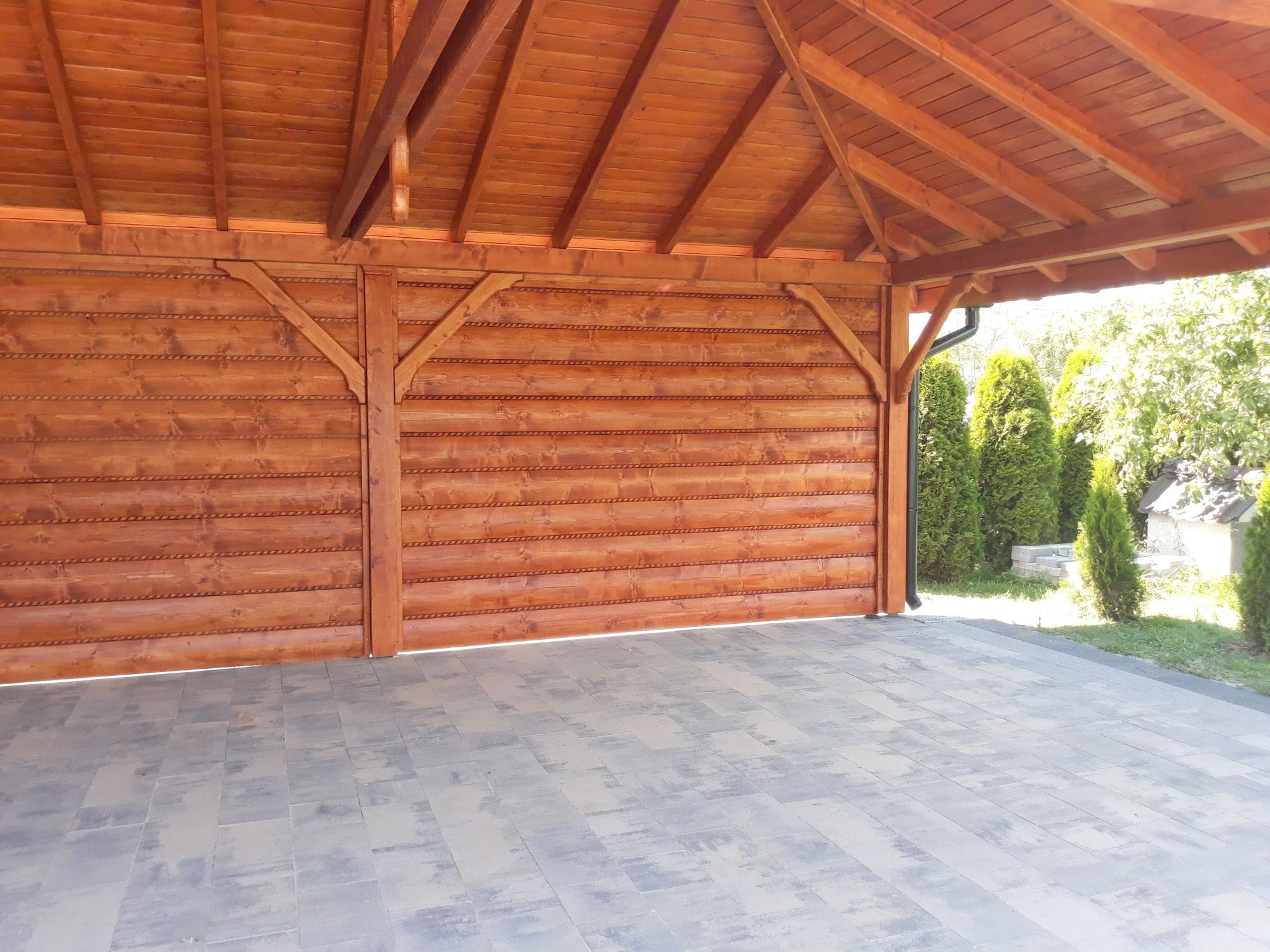 Holzüberdachung 10×5 m – PREMIUM-Klasse – Bild 2