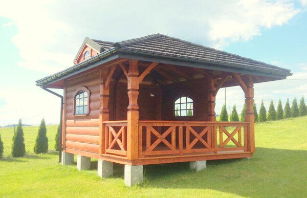 Holzlaube 5×4 m – moderne und solide Gartenkonstruktion