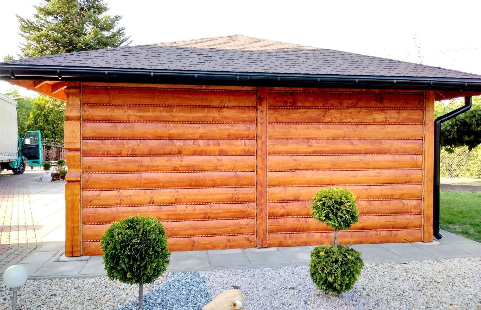 Holzüberdachung 10 x 5 m mit Wirtschaftsraum – Konstruktion mit zwei Stellplätzen – Bild 8